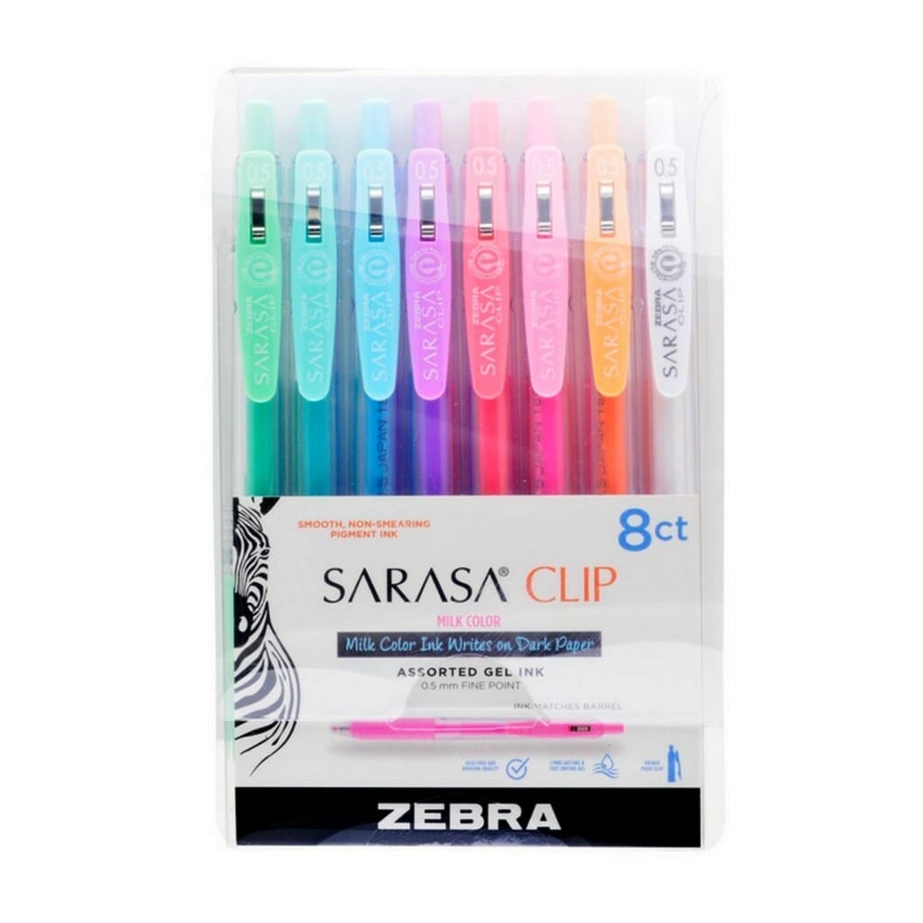 Zebra Sarasa Clip 0.5 Milk - (Set de 5 Colores) - Dibujo & Escritura